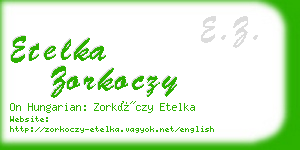 etelka zorkoczy business card